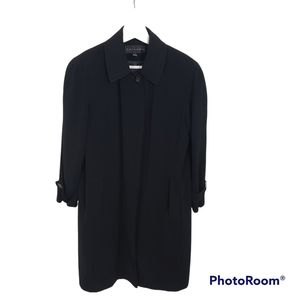 Gallery Black Trench Coat Size M